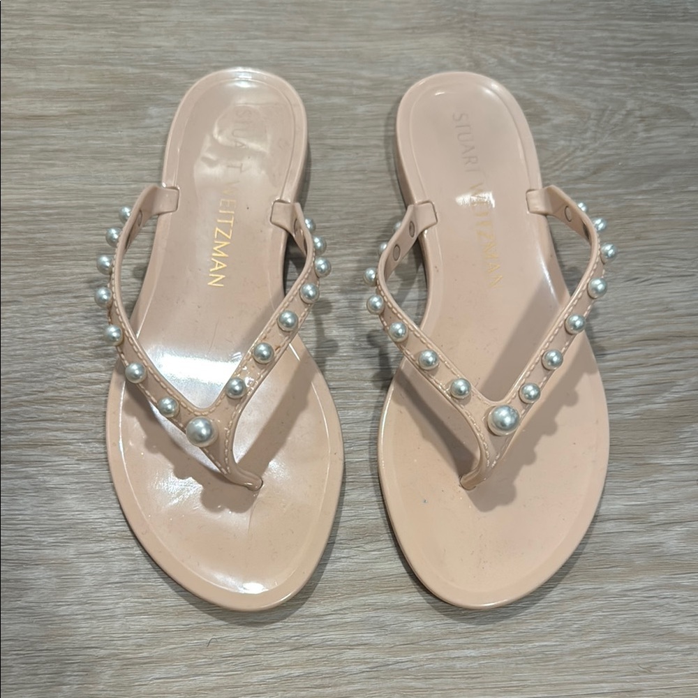 Stuart Weitzman Sandals with Pearl Accents